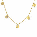 YUVARLAK TAŞLI CHOCKER İSİMLİ FİGARO KOLYE