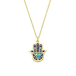 MİNELİ HAMSA KOLYE MODEL 2