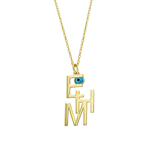 3 LETTER TRIO NECKLACE | 925 SILVER GOLD PLATED