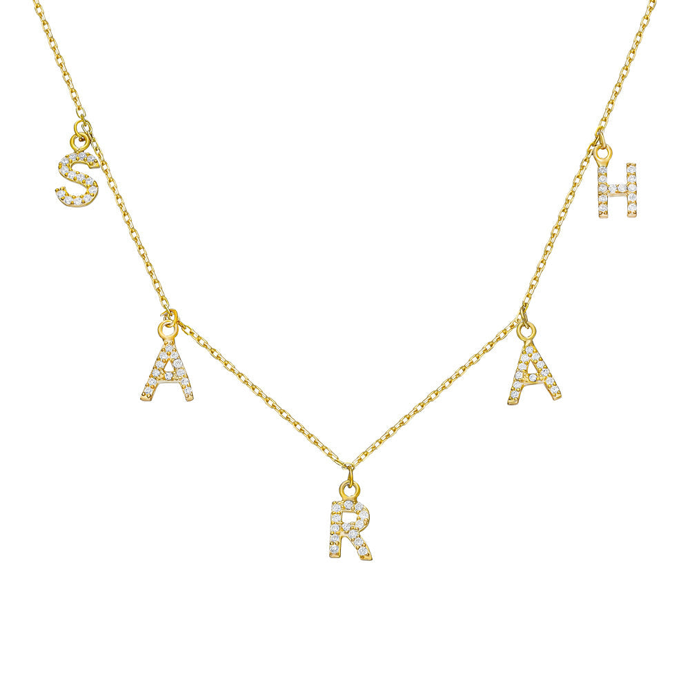 ZİRKON MİNİ HARFLİ CHOCKER KOLYE
