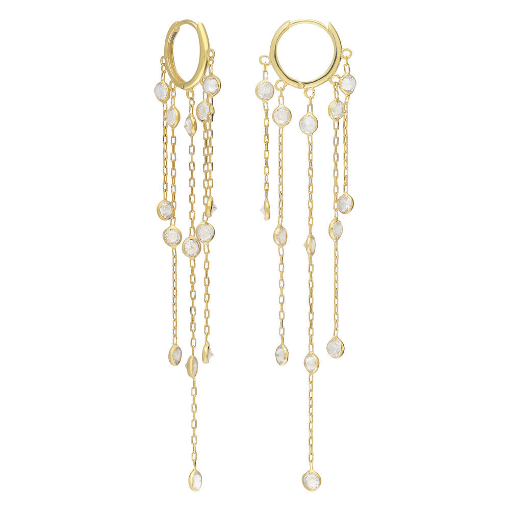 RAIN EARRINGS | 925 SILVER GOLD PLATED