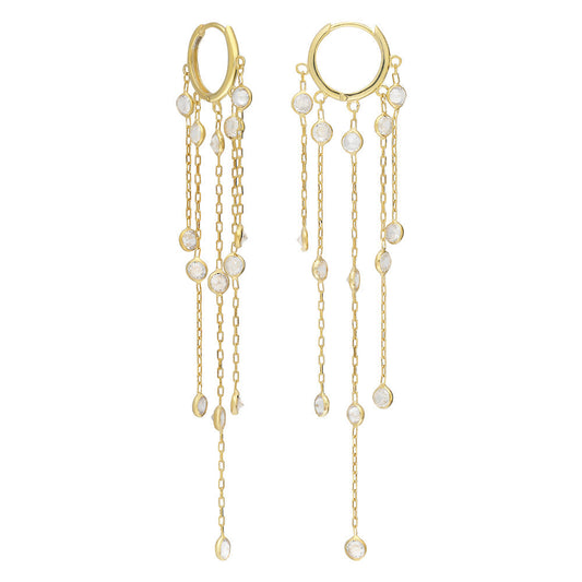 RAIN EARRINGS | 925 SILVER GOLD PLATED