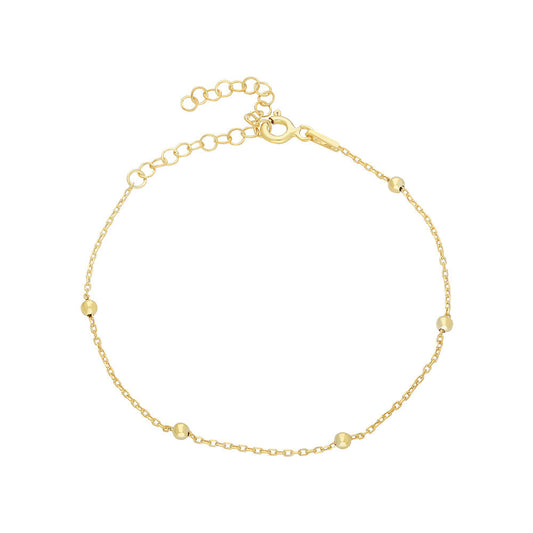 BALL CHAIN BRACELET | 925 SILVER GOLD PLATED