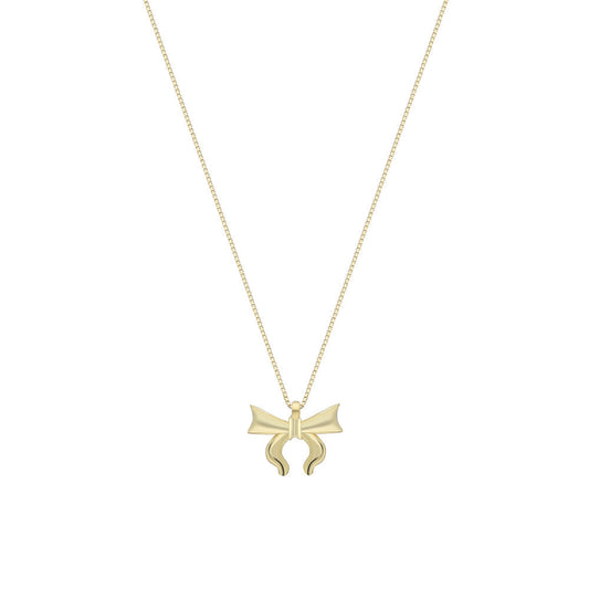 SWEET BOW NECKLACE | 925 SILVER GOLD PLATED