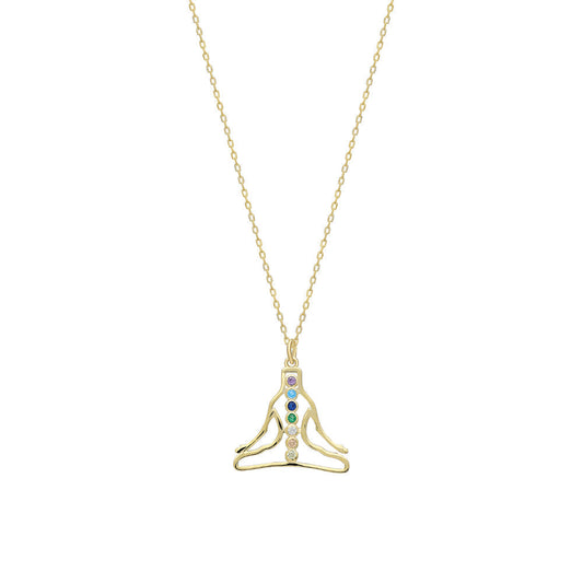 CHAKRA TRIO NECKLACE | 925 SILVER GOLD PLATED