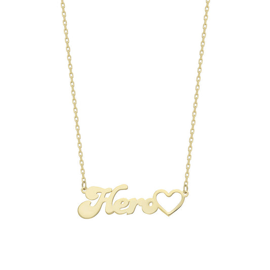 NAMED HEART NECKLACE | 925 SILVER GOLD PLATED
