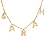 ZİRKON TOP HARFLİ CHOCKER KOLYE