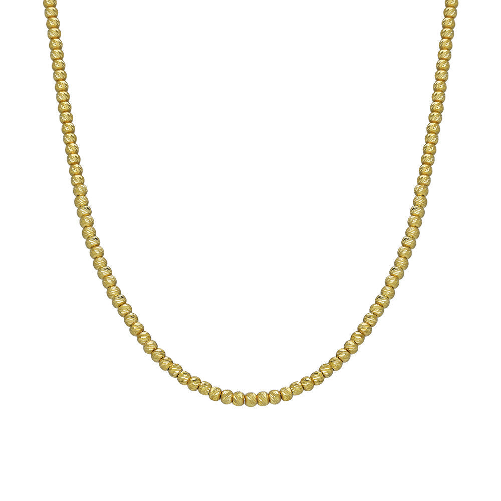 DORIC BALL NECKLACE CHAIN | 925 SILVER GOLD PLATED