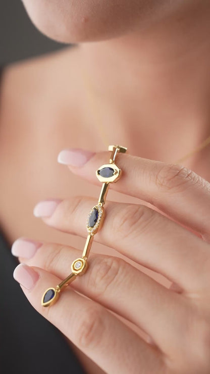 Mari Y Necklace | 925 Silver Gold Plated