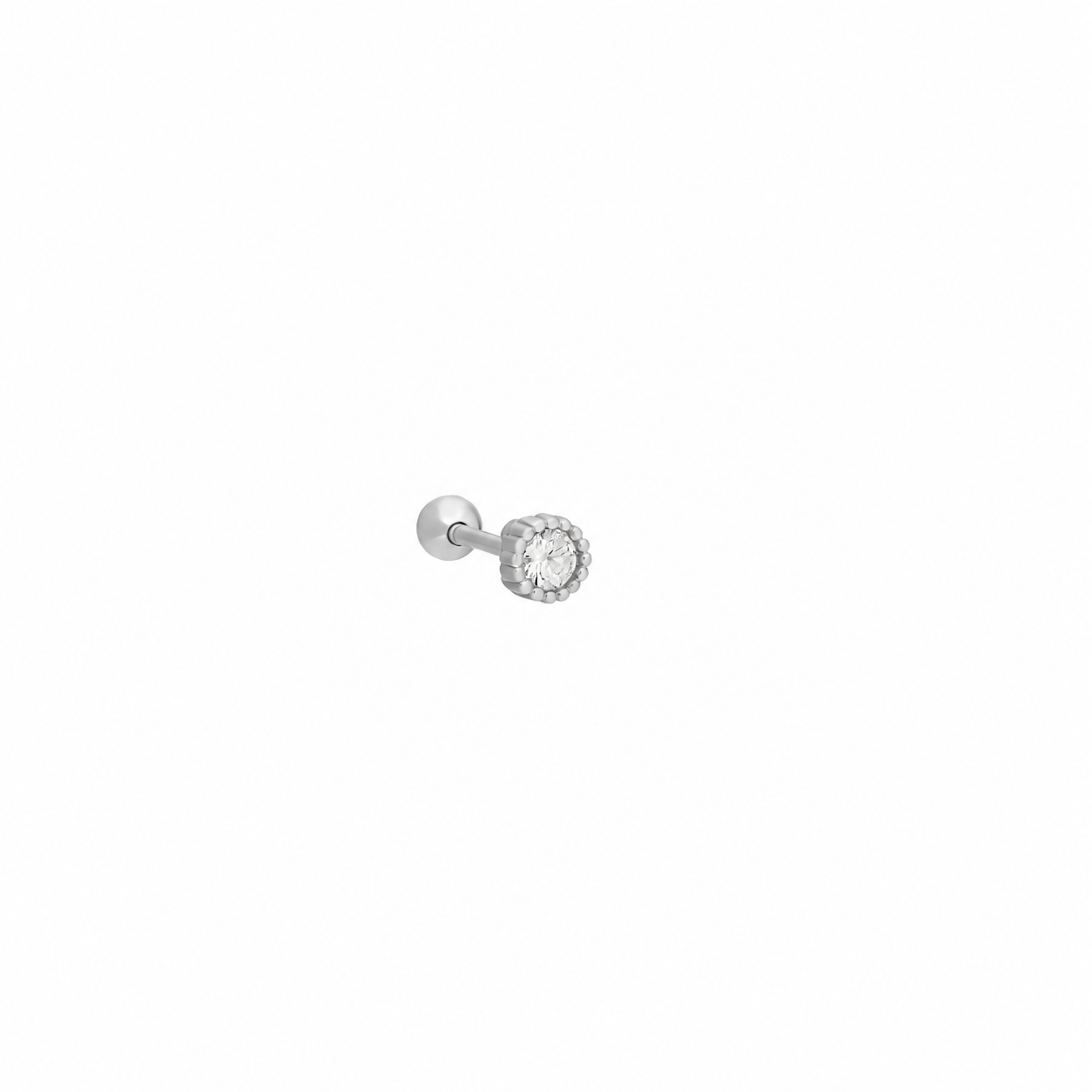 Tek Taş Piercing | 925 Ayar Gümüş
