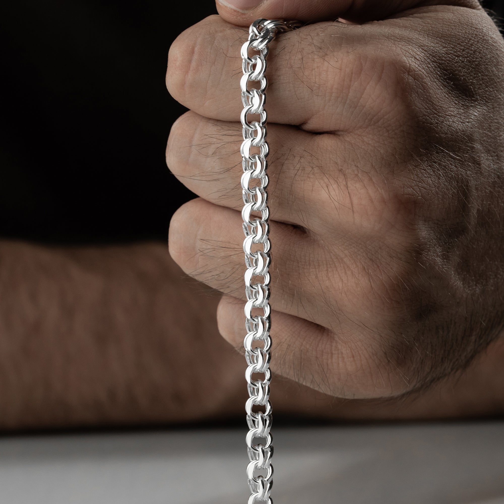 6 mm Nonna Zincir Erkek Bileklik | 925 Ayar Gümüş