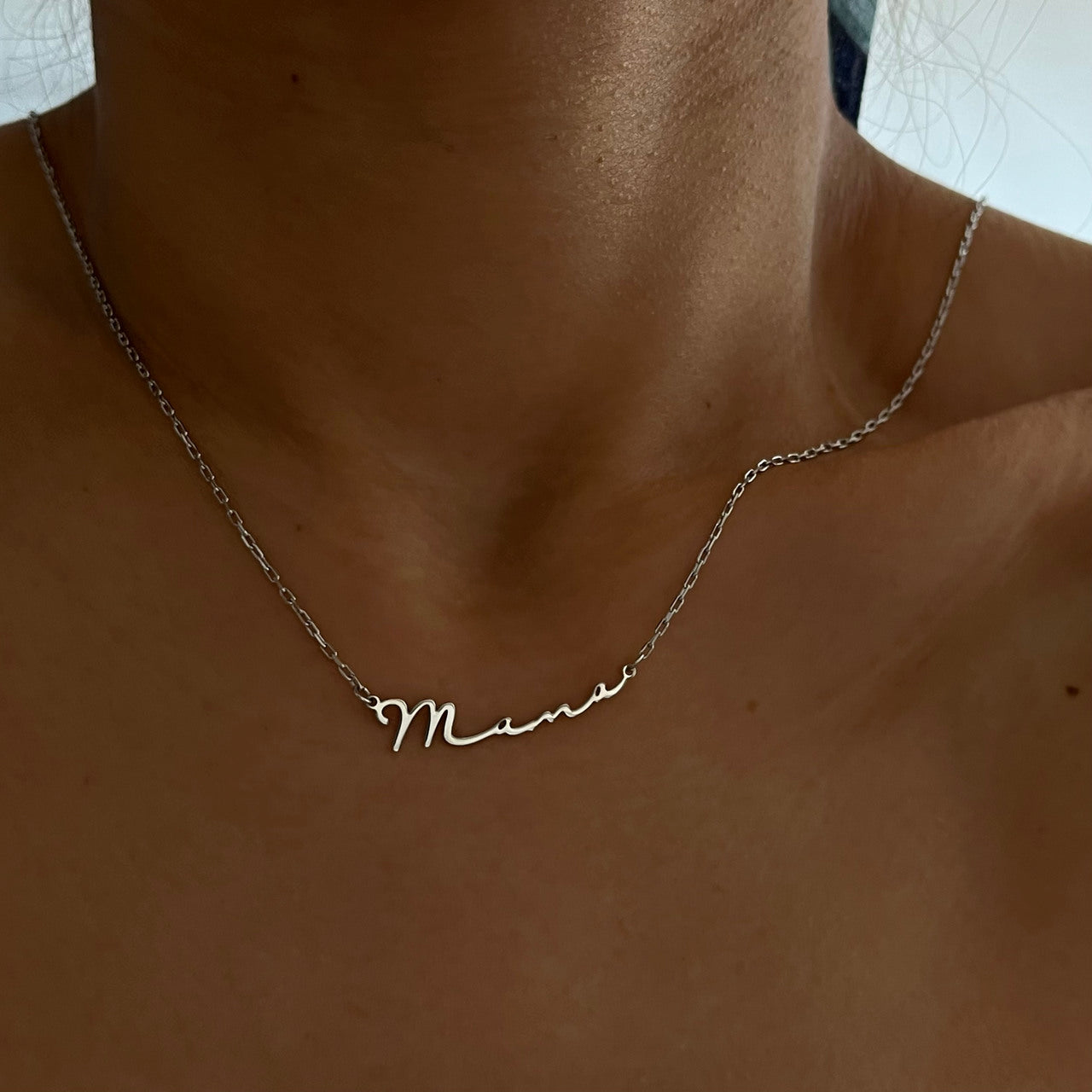Kişiye Özel İsim Yazılı Notera Font Kolye | 925 Ayar Gümüş