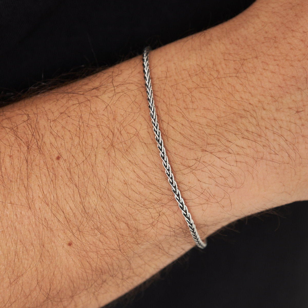2 mm Spiga Zincir Erkek Bileklik | 925 Ayar Gümüş