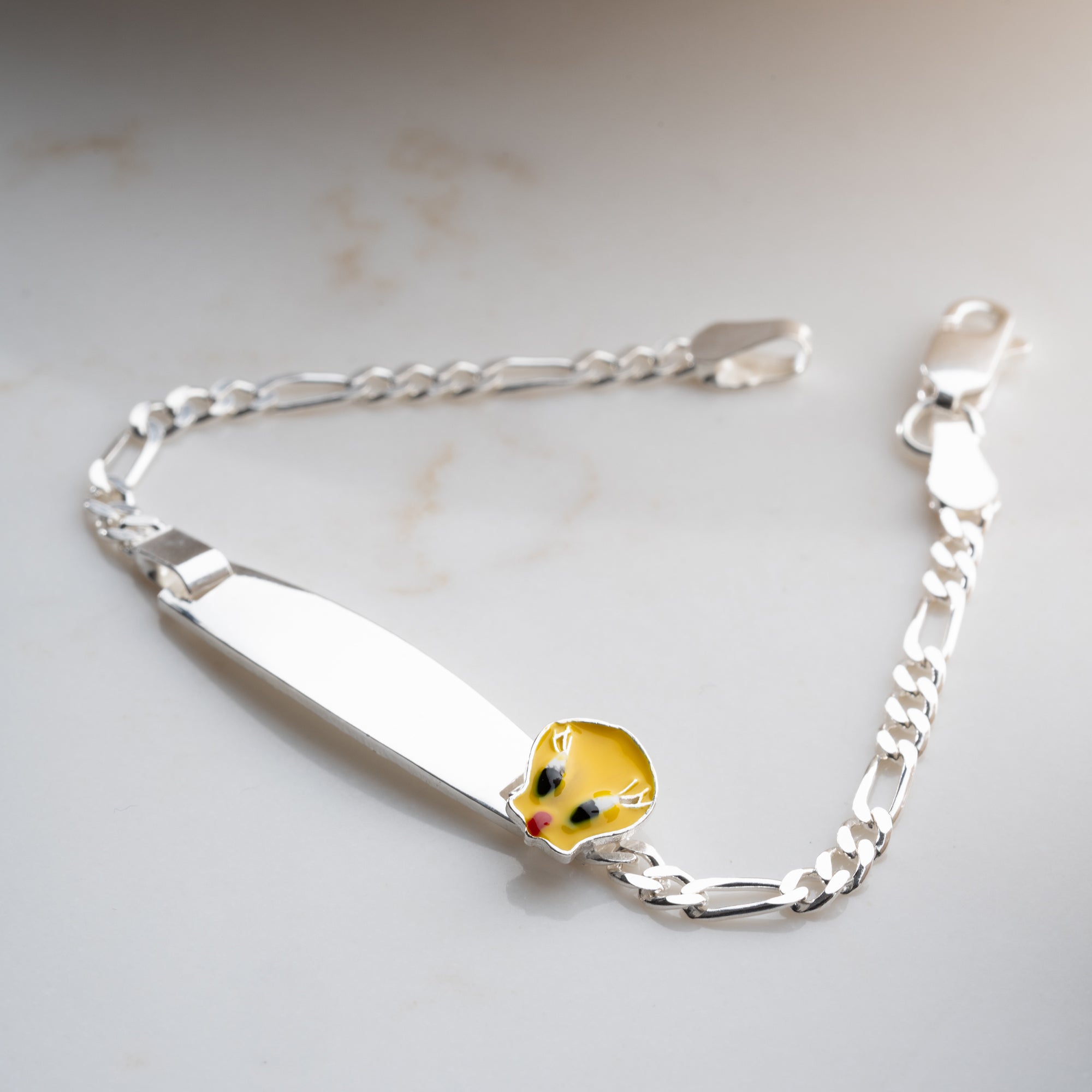 Tweety Figürlü Çocuk Bilekliği | 925 Ayar Gümüş