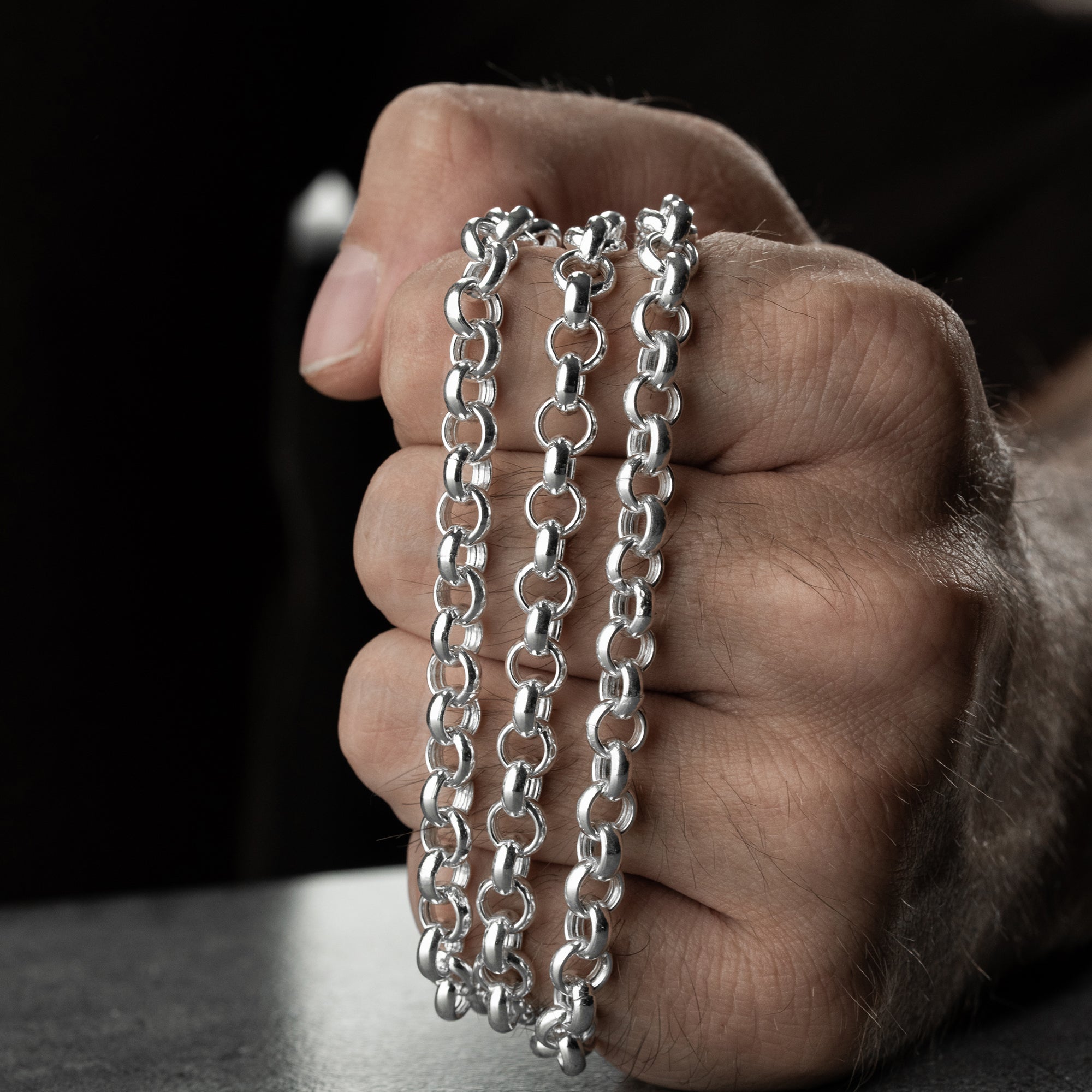 5.8 mm Yuvarlak Doç Zincir Erkek Kolye | 925 Ayar Gümüş