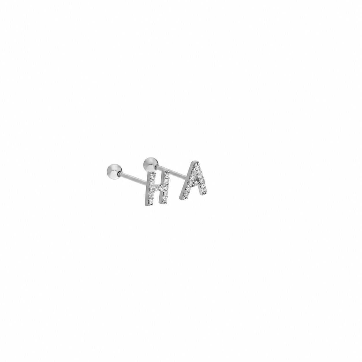 Kişiye Özel Mini Harf Piercing | 925 Ayar Gümüş