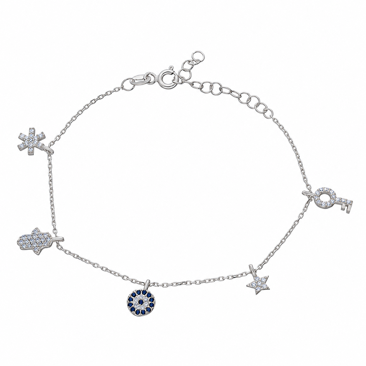 Charm Sallantılı Şans Bileklik | 925 Ayar Gümüş