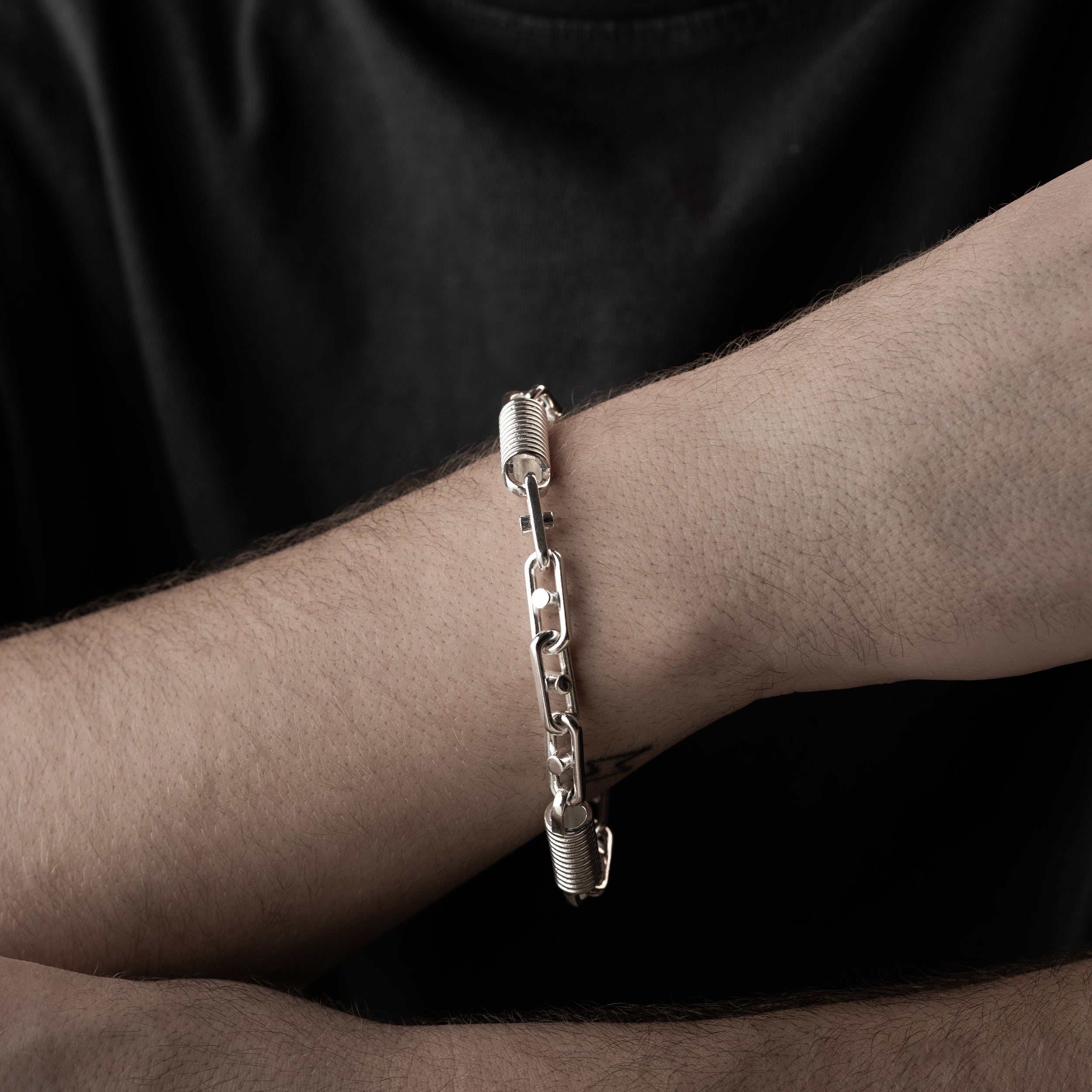 8 mm Monte Carlo Zincir Erkek Bileklik | 925 Ayar Gümüş