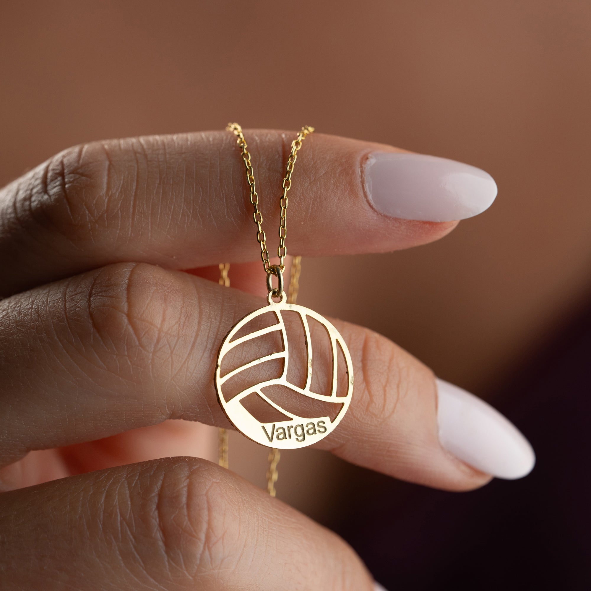 Kişiye Özel İsim Yazılı Voleybol Topu Kolye | 925 Ayar Gümüş