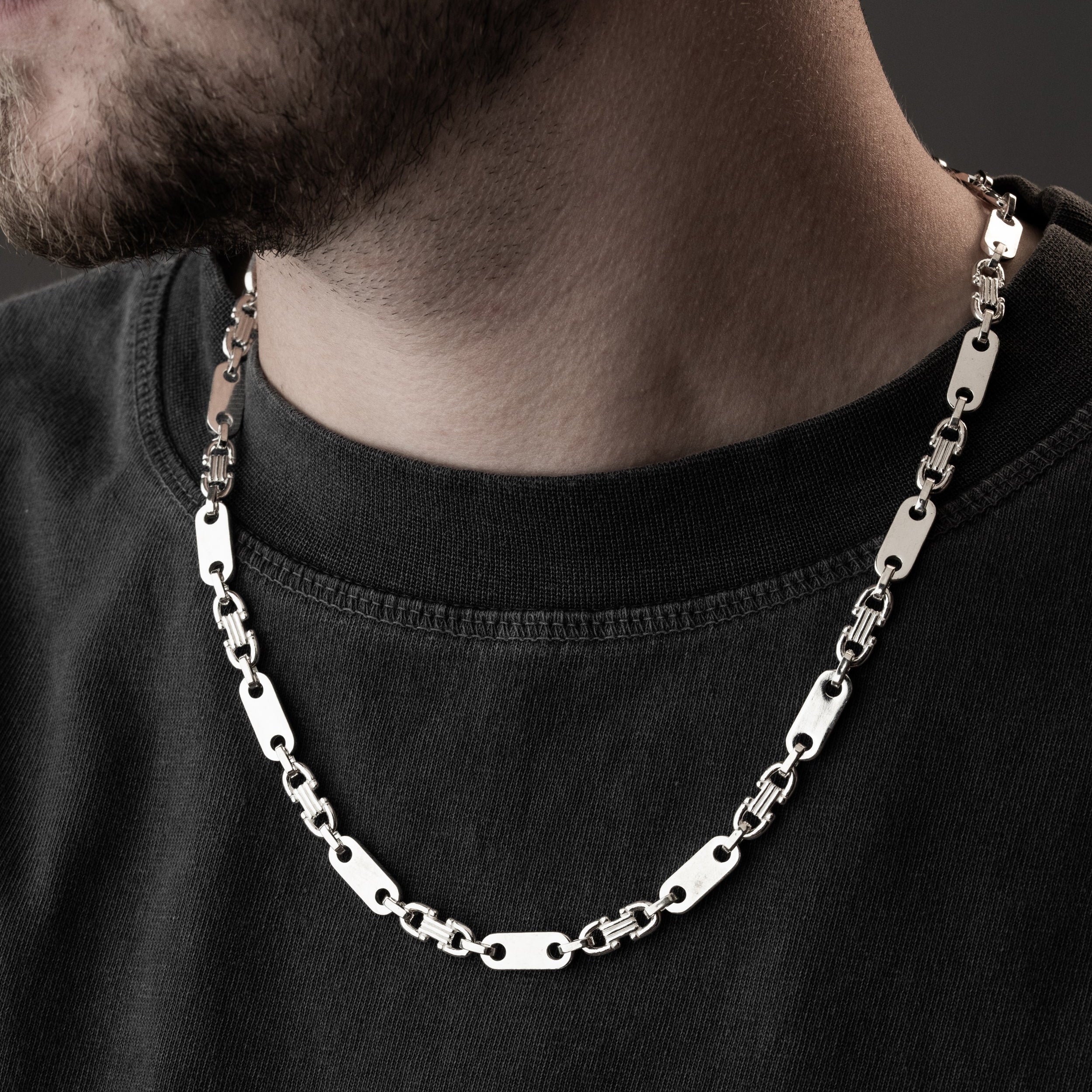 6 mm Valter Zincir Erkek Kolye | 925 Ayar Gümüş