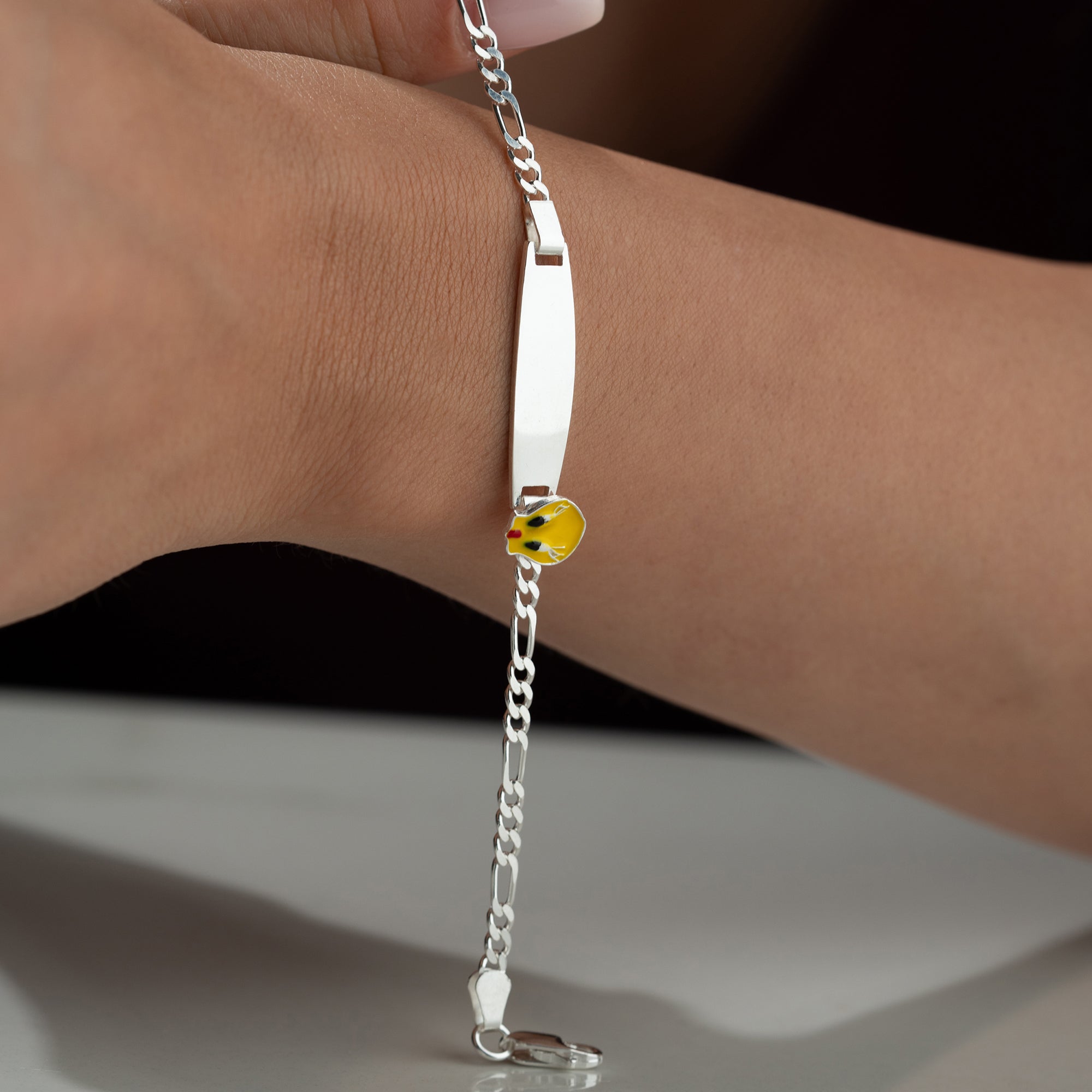 Tweety Figürlü Çocuk Bilekliği | 925 Ayar Gümüş