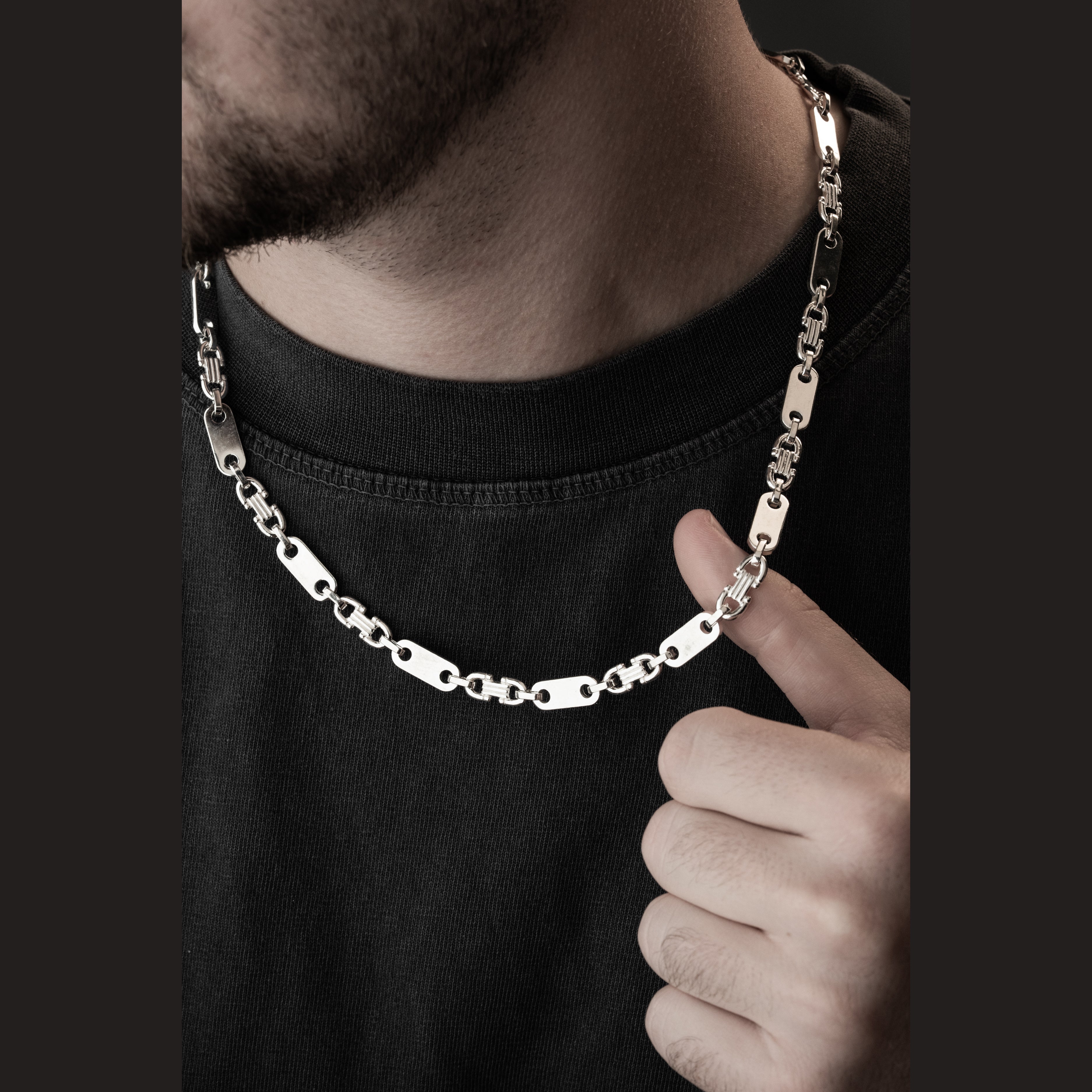 6 mm Valter Zincir Erkek Kolye | 925 Ayar Gümüş