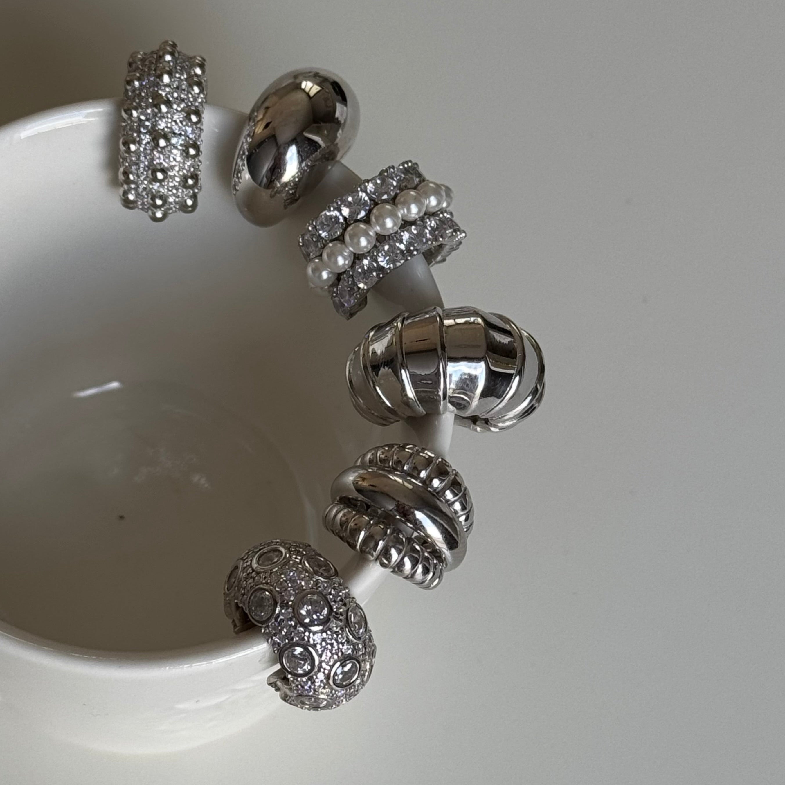Toplu Taşlı Kalın Earcuff Kıkırdak Küpe | 925 Ayar Gümüş