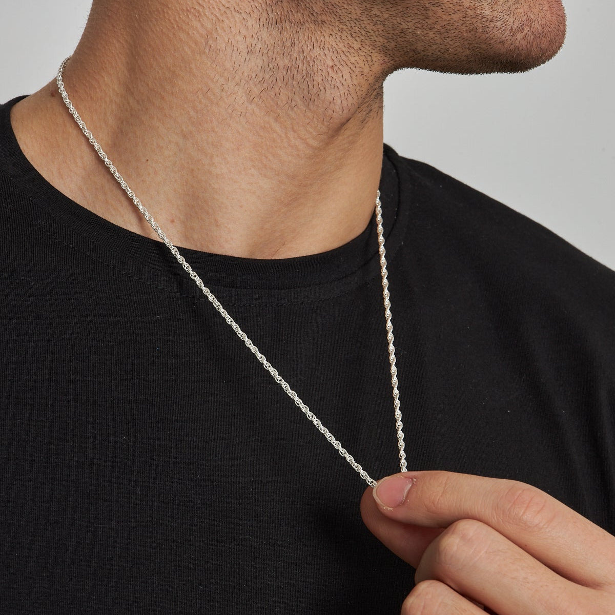 2.5 mm Singapur Zincir Erkek Kolye | 925 Ayar Gümüş