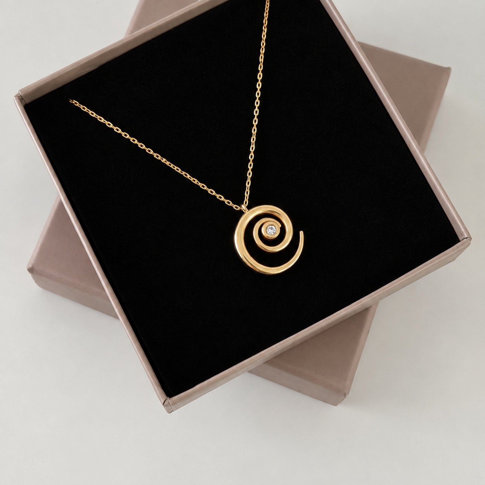 Spiral Doğum Taşı Kolye | 925 Ayar Gümüş