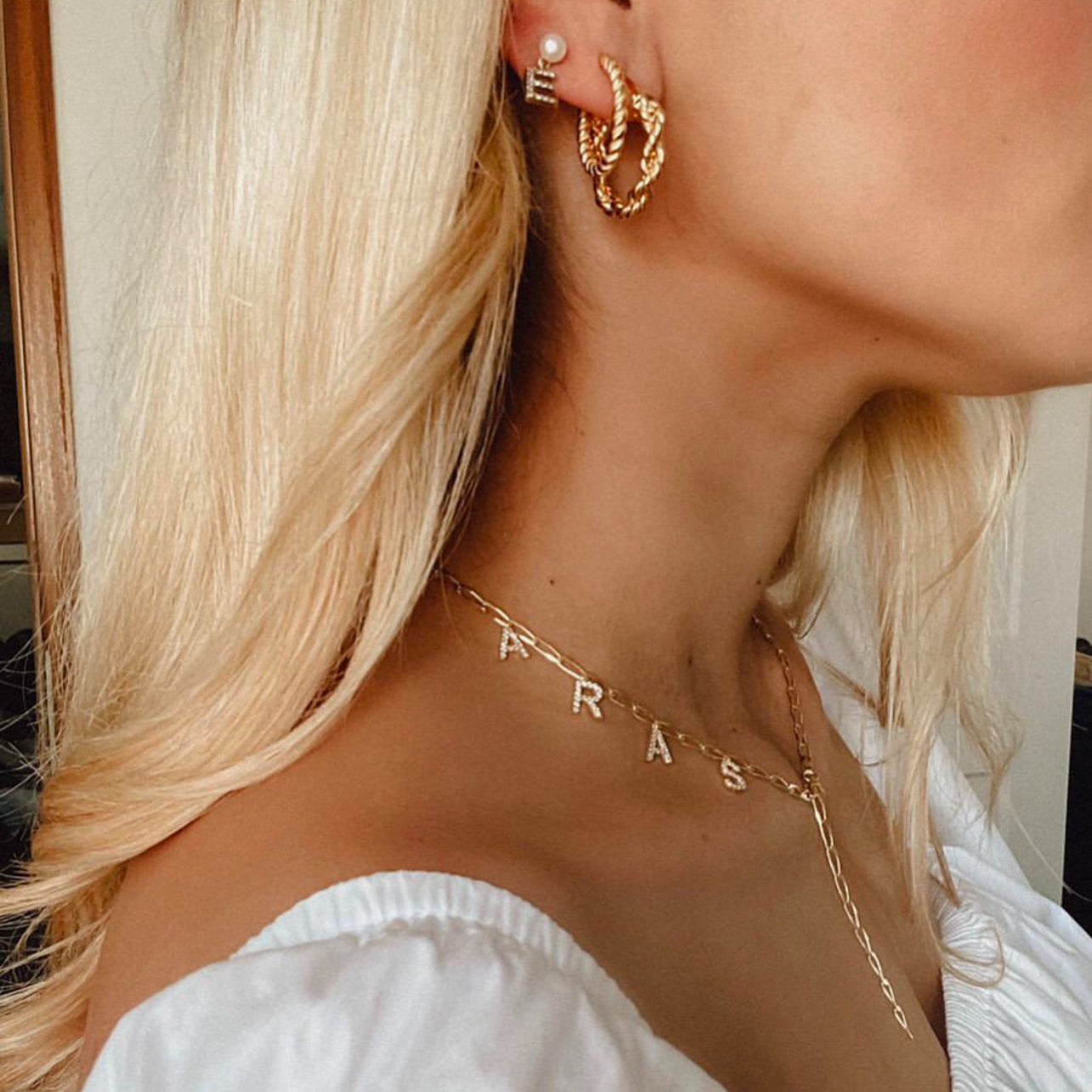 Kişiye Özel İsim Yazılı Y Model Choker Kolye | 925 Ayar Gümüş