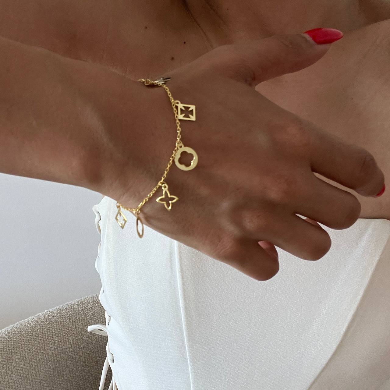 Elenora Charm Sallantılı Bileklik | 925 Ayar Gümüş
