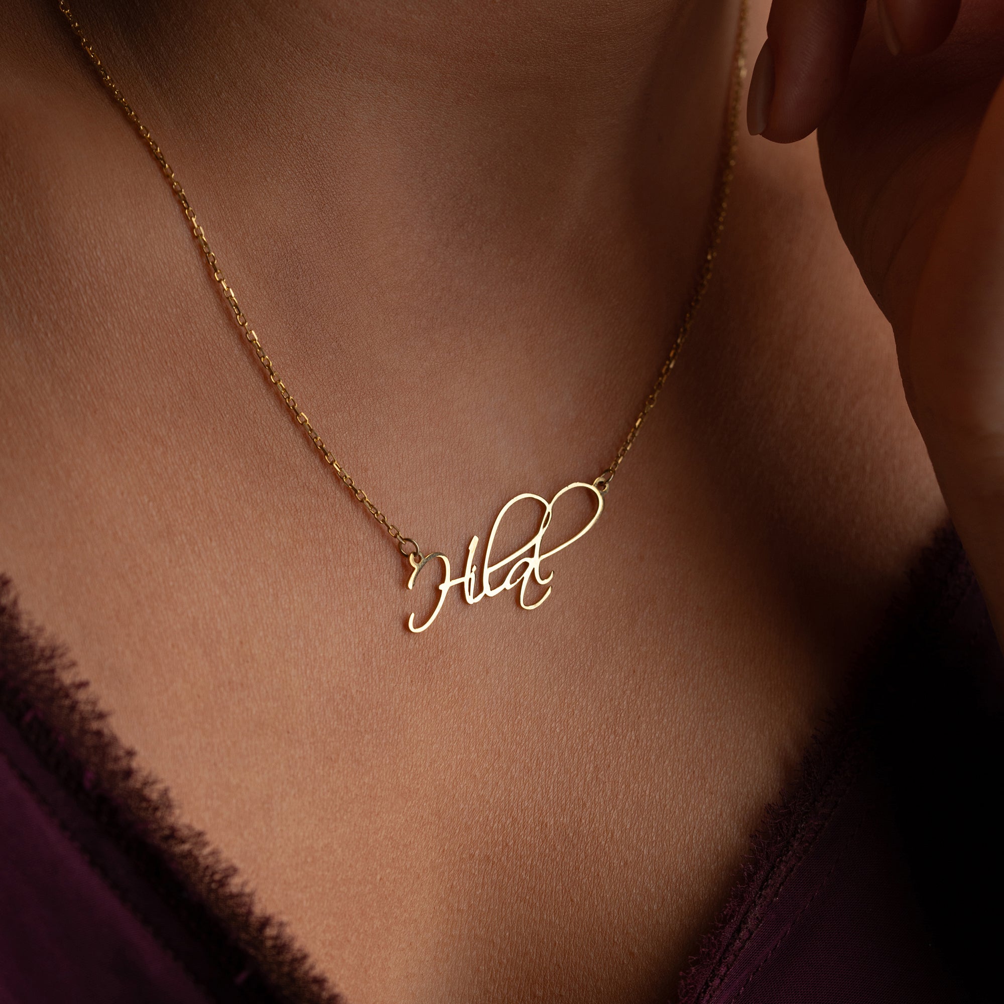 Kişiye Özel İsim Yazılı Script Kolye | 925 Ayar Gümüş